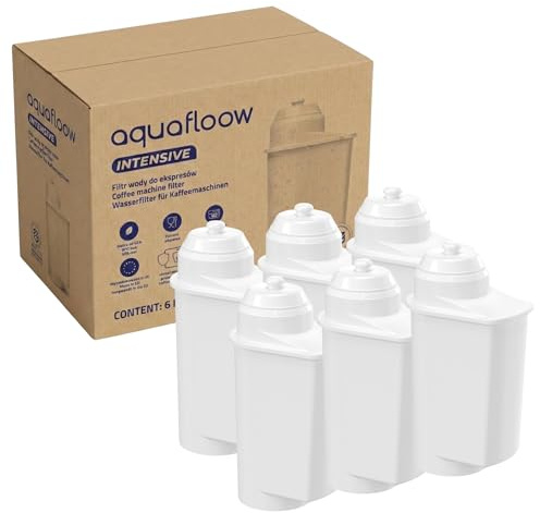 Aquafloow vattenfilter för Siemens® helautomatiska kaffemaskiner – kompatibel med BRITA® Intenza 575491, Siemens TZ70003/TZ70033, Bosch® TCZ7003/TCZ7033 – EQ6/EQ9/EQ500/EQ700 – (6x)