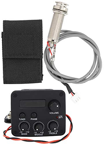 Eminchu Gitarrförförstärkare Högkvalitativ 3-segments Pickup-equalizer för Musiker med LCD-skärmtillbehör