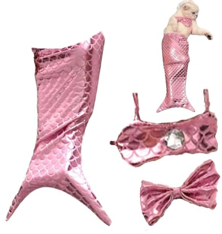 Queue de sirène pour chats, Costume de sirène de chat Vêtements queue de