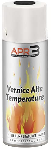 APR3 - Pintura Acrílica en Spray, Color Negro Mate (altas temperaturas), Perfecto para Múltiples Aplicaciones en Exterior e Interior, 400 ml