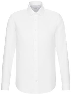 Seidensticker Chemise Business pour Homme - Coupe Slim - sans Repassage - col boutonné - Manches Longues - 100% Coton