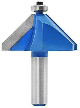 BOZONLI Fresa per Smussare 45° con Cuscinetto, codolo 1/2 '' per frese per legno