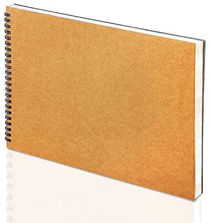 Mamowla Zeichenblock A4 Skizzenbuch, Spiralgebundenes Sketchbook für Kinder Erwachsene mit Strapazierfähiger Hartfaserplatte, 120GSM Zeichenpapier A4 mit Säurefreien Skizzenblock 60 Seiten