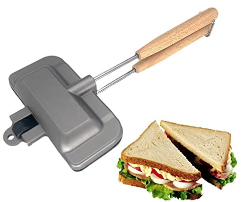Breakfast Sandwich Maker, 4w1h sandwich maker, hot dog toaster,press bakeware nonstick frying pan pancake pan cooker with removable handle for breakfast pancakes, omelets, frittatas and toast (C-1)
