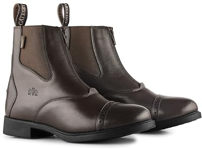 Catesby Skipton Premium Leather Womens Jodhpur Riding Boots Comfortable Ladies Equestrian Chelsea Boots, Brown, UK 3