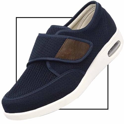 Zapato de Salud cómodo Mocasines sin Cordones para Hombre Zapatillas sin Cordones Hombre Casual Zapatos Mocasín Zapatos para Caminar Senderismo(Blue,48 EU)