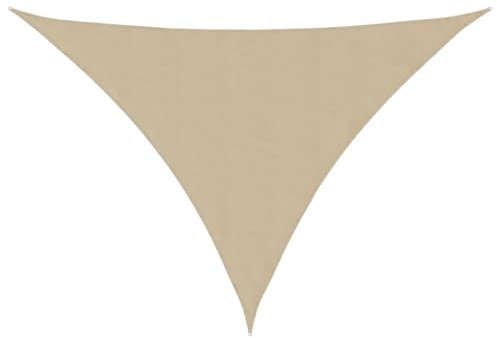 vidaXL Sonnensegel, Sonnenschutz UV Schutz für Balkon Garten Terrasse, Sonnendach Wasserfest, Windschutz Wetterschutz, Beige 7x5x5m 100% Polyester Oxford