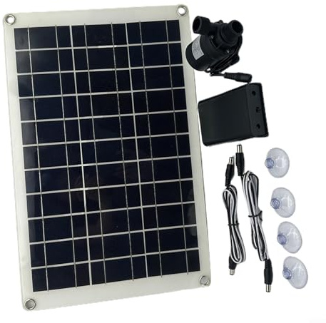 CNANRNANC 800Lh DC 12V Bürstenlosen Solar Wasserpumpe Kits mit 50W Solar Panel Teich Garten Teichpumpe mit Solarpanel