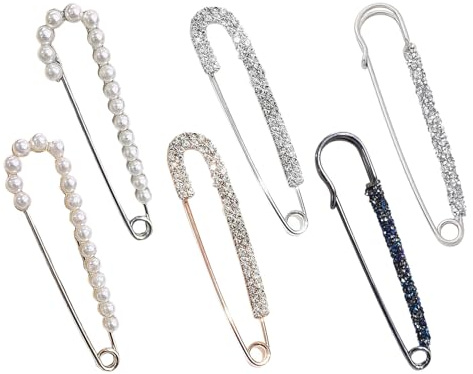 Spille Da Balia Da 6 Pezzi, Spille Con Diamanti, Spille Per Abbigliamento Con Perle, Fermagli Per Giacca, Spille Decorative Per Abiti