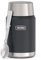 Thermos ICON Food Jar 0,71 l, dunkelgrau/graphite mat, Speisegefäß für Essen 710 ml, doppelwandigem 18/8 Edelstahl, hält warm und kalt, mit klappbarem Löffel, rutschfester Boden, absolut dicht