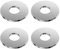 GisWell 4 Stück Edelstahl Rohrabdeckungen Heizungsrohr Rosetten, Abdeckrosetten 24mm, Hahnrosette, Rohrmanschette, Armaturen-Abdeckung, Rosette