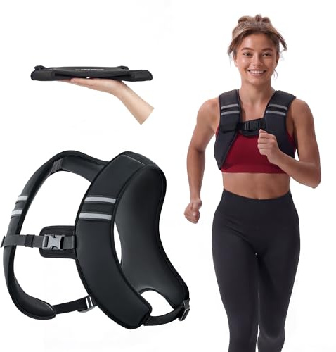 ZELUS Weighted Vest, Z-Fit Weighted Vest for Women and Men, 2.3kg Weight Vest with Reflective Stripes & Adjustable Straps, Ultra Thin Weight Vest for Home Gym Strength Training Weight Loss Workout
