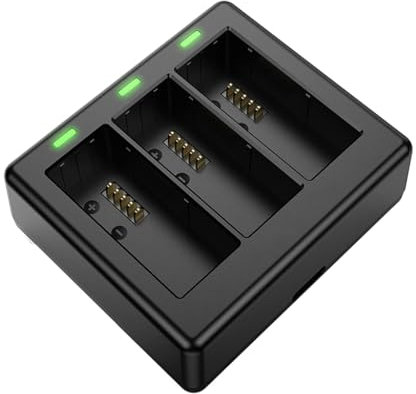 XAGMODSHN Adaptateur de charge rapide de batterie à 3 emplacements, protection contre les surtensions, adaptateur de charge de batterie pour 13