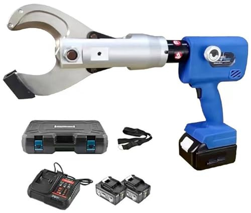 SHENGSHIYU Cesoia Tagliacavi Elettricista 18V,Trancia Cavi Elettrica con 2 Batterie,Forza 80KN,Testa Girevole 360°‌,Trancia Cavi Elettrici a Batteria per Elettricisti e Meccanici‌,B(65mm)