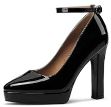 QUEEN HELENA ZM10023 Zapatos de tacón alto Casual Elegantes Mujer ZM10023, Negro , 36 EU