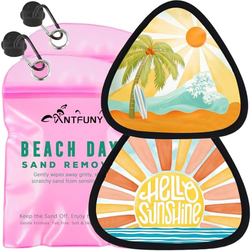 2 Packs Sand Remover for Beach Cleaner Eraser for Women Men Beach Wear Dress Outfit Sandal Shoes Pant Hat Cart Backpack Shirts Cooler Wheel Pants Short Cover Coverup Kimono Vacation Clothes Purse