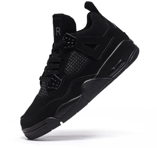 Amsion Hombre y Mujer Air 4 Retro clásicos de Baloncesto, para niños, Informales, para Patinar, Ligeros, Antideslizantes, para el Trabajo, Correr, Caminar