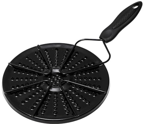 OEBUAFI Heat Diffuser, Iron Construction, Energy Saving Heat Conduction Plate for Efficient Cooking Ideal for Winter Soups and Thawing (Black)
