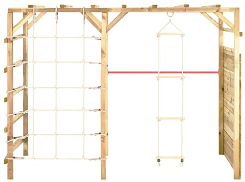 Genérico Estructura Escalada Madera de Pino impregnada 240x100x170 cm,Estructuras para Juegos al Aire libre-3059954