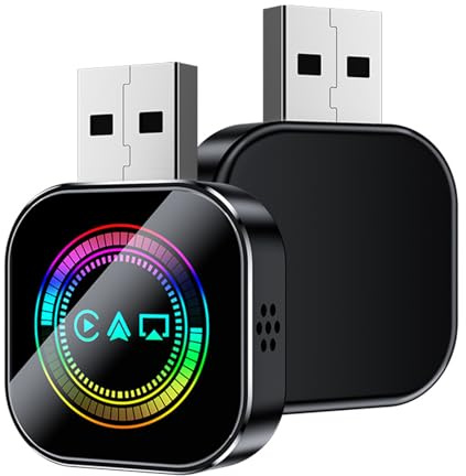 Adattatore wireless – Convertitore di connessione automatica da 5,1 cm | Adattatore wireless da telefono a schermo per auto per spostamenti quotidiani a lunga distanza viaggi città guida autostrada