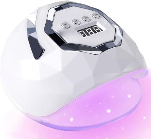 Lampe UV LED Ongles 280W,Professionnel Sèche Ongles avec 66 LEDs,Lampe Séchage Ongles Rapide pour Vernis Ongles,4 Minuteries et Capteur Automatique,Portable Sèche-ongles pour Gel Vernis (Blanc)