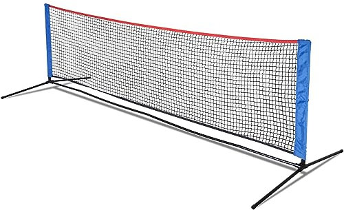KAIDIDA Tennisnetz, faltbares Badminton-Volleyballnetz, Pickleball-Netz, leicht zu tragen, geeignet für den Innen- und Außenbereich, höhenverstellbar 91-160 cm, größe 300x73cm,mit Tragetasche