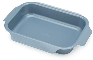 Joseph Joseph Nest Oven Tray, Carbon Steel Roasting tin with Non-Stock Coating, Easy-Pull Handles, 30cm x 23cm x 4.9cm - Blue