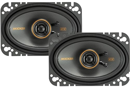 Kicker 51KSC4604 KS-Series 4x6 Coaxial Speakers with .5 tweeters, 4-Ohm, Pair
