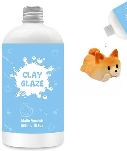 500ml Air Dry Clay Glaze，Air Dry Clay Varnish for Airdry Clay，Clay Varnish for Air Drying Clay Can Used to Prevent Clay Cracking, Scratches, and Wear,It Can Also Having a Matte Glaze Effect (Matte)