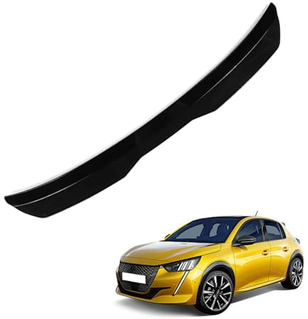 KizmiQ Alerón Trasero,para Peugeot 208 2012 2013-2017 2018 2019 2020 2021 2022 2023 2024 Hatchback ABS Carrocería Techo Trasero Spoiler Styling Maletero Coche Spoiler Accesorios,A/Black