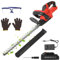 Tagliasiepi professionale senza fili 21V con 7500mAh, batteria e caricatore rapido,doppia lama di taglio,diametro di taglio 15mm, lunghezza di taglio 55cm, per giardino, prato e cortile (Rosso)