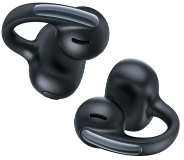 Baseus Bowie MC1 Open Ear Clip-On Earbuds, Adaptive Comfort with Anti-Drop Design, Impactful Sound with Adaptive Bass Boost, Adaptive Noise Cancelling Calls, IP57 Waterproof, 40H Playtime, Lightweight