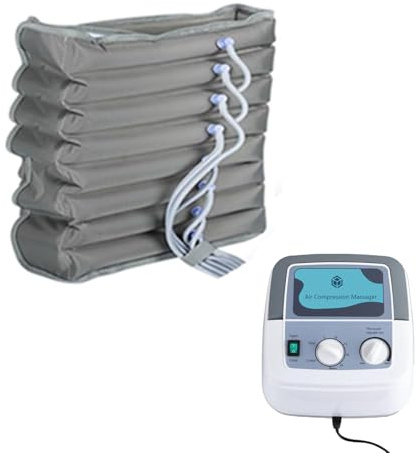 8-Cavity Leg Massager Pneumatic Wave Device Pressotherapy Boots Relax Instrument,Waist Arm Leg Wraps Foot Ankles Calf Massage Machine,Air Compression,Timed and Adjustable Pressure