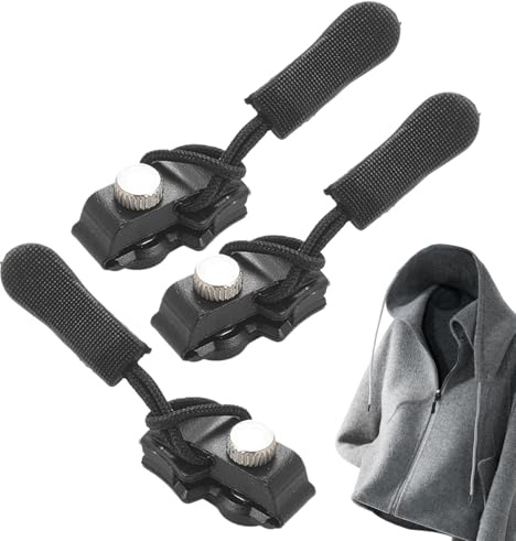 3 Piezas Kit Reparación Cremallera, Recambios Tirador Cremallera, Metal Recambio Corredera Cremalleras En 3 Tamaños, Reparador Universal De Cremalleras, Herramienta ReparaciónCremallera Para Abrigo