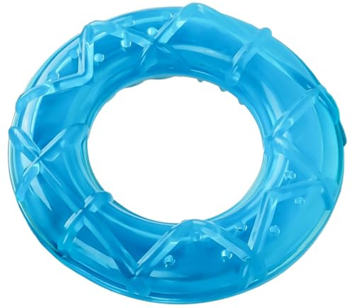 VICASKY Freezable Small Puppy Teething Cooling Chew Ring for Dogs, Water-injected Ice Chew for Pet Bite Training and Summer Cooling