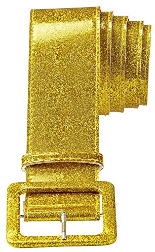 W WIDMANN MILANO Party Fashion - Cinturón con purpurina, aprox. 120 cm, accesorio para disfraces disco de los años 70