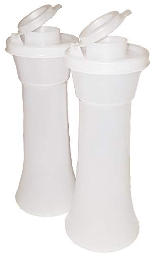 Tupperware Classic Sheer Tall Hourglass Salt and Pepper Shakers Set