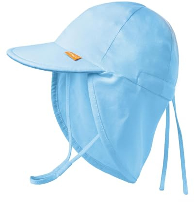 FURTALK Cotton Baby Toddler Sun Hat UPF 50+ UV Protection Kids Unisex Girls & Boys Summer Cap with Adjustable Chin Strap Neck Flap