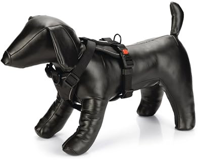 Karlie Art Sportiv Premium Y-Geschirr, Hundegeschirre, Nylon, Schwarz, 73-94x3 cm
