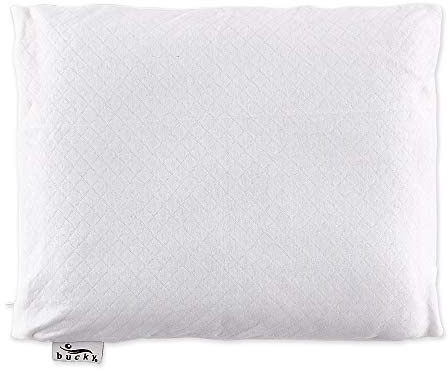 Bucky 100% Buckwheat Filled Pillow Collection, Travel Size, 14x11, White