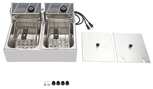 Friteuse double friteuse friteuse électrique friteuse friteuse pour frites rondelles d'oignon électriques zones froides frites double gastro frit zone froide poulet cuChicke cuisine friture