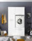 respekta Waschmaschinenschrank Trockner Schrank Hochschrank 117 cm Weiß Clara