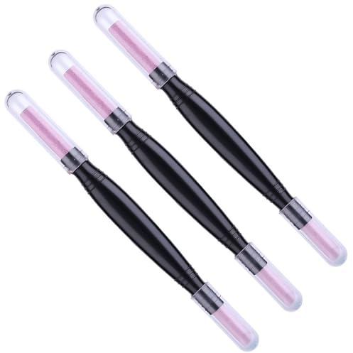 Miaija 3 penne a doppia testa in pietra pomice per nail art in pietra di quarzo per lucidatura cuticole Remover Trimmer Buffer strumenti per manicure per salone di bellezza domestico lima per unghie