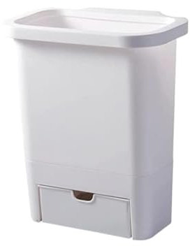 Bidoni della Spazzatura Cestino Appeso per Porta dell'Armadio della Cucina con cassetto Cestino per rifiuti da bancone Montato a Parete, Bidone della Spazzatura per Spazzatura da Ufficio (Blanc)