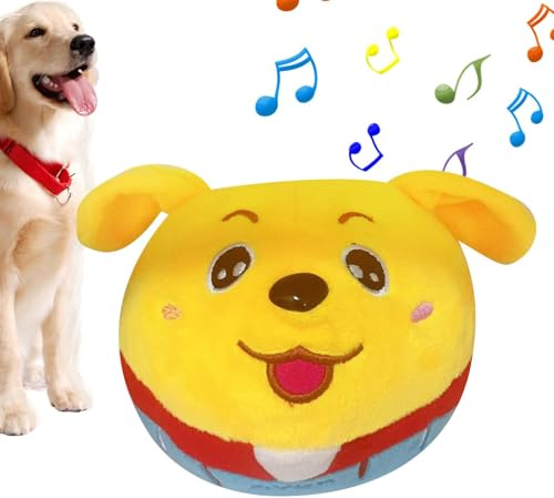 Jouet en peluche pour animal de compagnie - Balle électronique en peluche pour chien - Jouet parlant pour chien - Jouet amusant et amusant pour animaux de compagnie