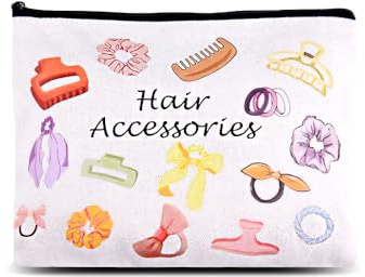 Hair Accessory Organiser Hair Tie Storage Pouch for Girls Hair Band Organiser Portable Hair Accessories Case for Women Small Travel Pouch for Hair Claw Clips