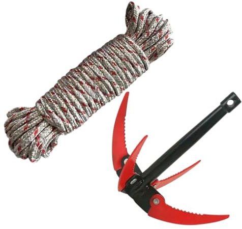 BESTonZON Râteau Aquatique Pliable en Acier Inoxydable pour Jardin et Étang, Outil Désherbage Manuel Tranchantes, Extraction des Plantes Aquatiques, Accessoire Entretien Extérieur