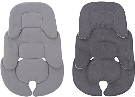 Colchón suave para cochecitos de bebé, almohadilla de asiento para bebé, inserto reversible y transpirable, forro de forro de coche