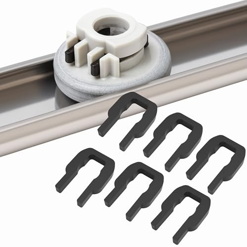 Sintrix Fab Set med 6 bestickkorghållare, förstärkt version, kompatibel med Miele G305 G3xx diskmaskiner, ersättning för 09759811 och 1107900, robust styrklämma för korg