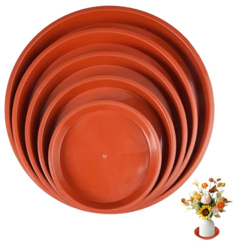 Varenzya 16 Piezas Plato Maceta 16/20/24/28/32 cm, Platillos para Plantas, Platos para Macetas, Platos Macetas Plastico para Tiestos de Interior, Exterior, Jardín, Terraza o Balcón